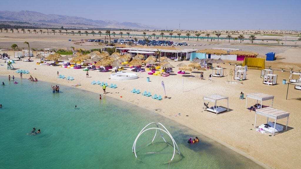 Hyatt Regency Aqaba Ayla Resort Exterior photo Aerial view of the beach
